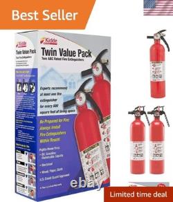 And DOT Approved Red Fire Extinguishers Dependable 2-Pack for Home Use