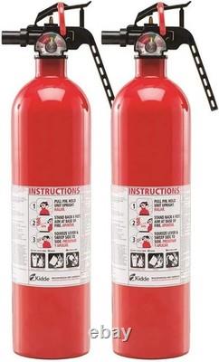 And DOT Approved Red Fire Extinguishers Dependable 2-Pack for Home Use