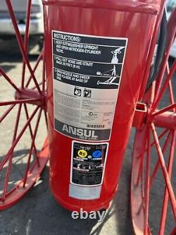 Ansul 125 Lb Fire Extinguisher Purple-k wheeled wheels nitrogen large potassium