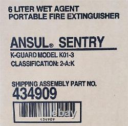 Ansul Sentry K-Guard Fire Extinguisher Model K01-3 2-AK 6 Litre 434909