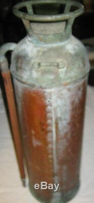 Antique Buffalo New York Copper Brass Shield Fire Extinguisher Industrial Art Us