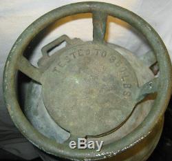 Antique Buffalo New York Copper Brass Shield Fire Extinguisher Industrial Art Us
