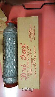 Antique Dri-gas Fire Extinguisher, Glass Grenade in Box
