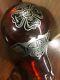 Antique Glass Fire Extinguisher Maroon New Condition EMPTY AUTOFYRSTOP