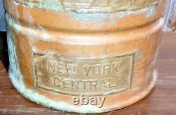 Antique New York Central Railroad Fire Extinguisher empty copper & brass