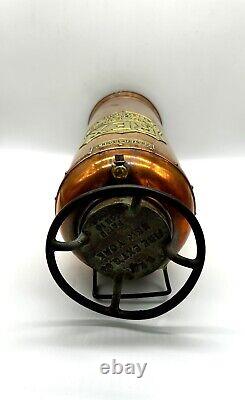 Antique REX Copper Brass Fire Extinguisher EMPTY Patented 1893 New York