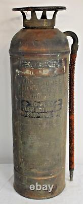 Antique The Woodhouse Fire Extinguisher Copper Metal Extinguisher New York Empty