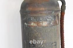 Antique The Woodhouse Fire Extinguisher Copper Metal Extinguisher New York Empty