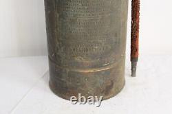 Antique The Woodhouse Fire Extinguisher Copper Metal Extinguisher New York Empty