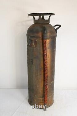 Antique The Woodhouse Fire Extinguisher Copper Metal Extinguisher New York Empty