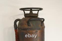 Antique The Woodhouse Fire Extinguisher Copper Metal Extinguisher New York Empty