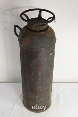 Antique The Woodhouse Fire Extinguisher Copper Metal Extinguisher New York Empty