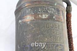 Antique The Woodhouse Fire Extinguisher Copper Metal Extinguisher New York Empty