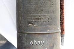 Antique The Woodhouse Fire Extinguisher Copper Metal Extinguisher New York Empty