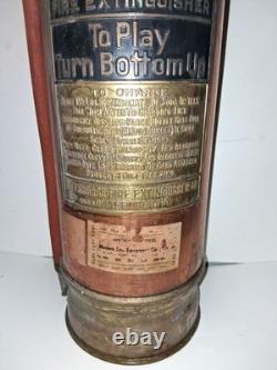 Antique copper brass The New Pittsburgh Fire extinguisher empty Rare