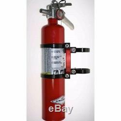 Axia Alloys Black Quick Release Fire Extinguisher Mount with 2.5 Red Extinguisher