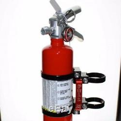 Axia Alloys Black Quick Release Fire Extinguisher Mount with 2.5 Red Extinguisher