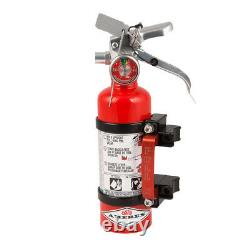 Axia Alloys Quick Release Fire Extinguisher & Clamps 1.4 LB Halotron Red