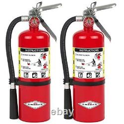 B500, 5lb ABC Dry Chemical Class A B C Fire Extinguisher, 2 Pack