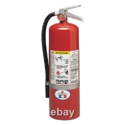 BADGER 10-MB-8H Fire Extinguisher, Steel, Red, ABC 36MA29