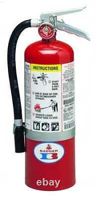 BADGER 5MB-6HB Fire Extinguisher, Steel, Red, ABC 36MA28