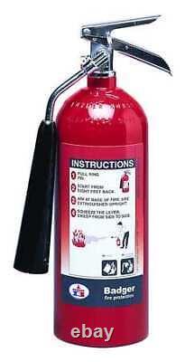 BADGER Fire Extinguisher, Aluminum, Red, BC 36MA35