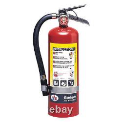 BADGER Fire Extinguisher, Steel, Red, ABC 36MA17