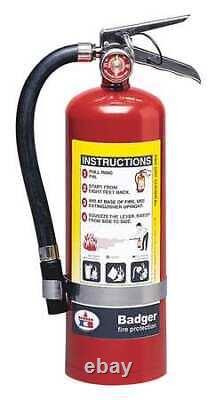 BADGER Fire Extinguisher, Steel, Red, ABC 36MA17