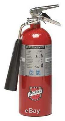 BUCKEYE 45100 Fire Extinguisher, 5BC, Carbon Dioxide, 5 lb, 18H