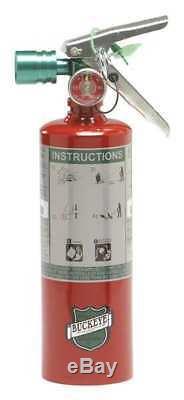 BUCKEYE 70258 Fire Extinguisher, 2BC, Halotron, 2-1/2 lb, Clean Agent