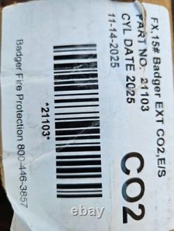 Badger 21103 Extra 15 lb CO2 Fire Extinguisher (FX, 15# Badger EXT CO2, E/S) S1Q5