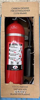 Badger B15v Fire Extinguisher, 10BC, Carbon Dioxide, 15 Lb