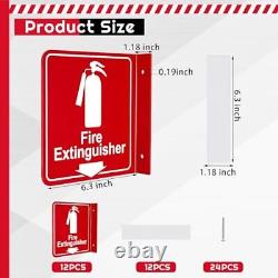 Barydat 12 Pcs Fire Extinguisher Signs with Pre Drilled Mounting Holes Fire E