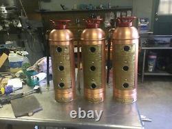 Bird House Made From Copper Fire Extinguisher 3 Family (last One)