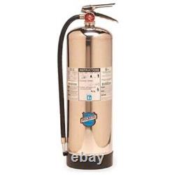 Buckeye 50000 Stainless Steel Water Pressurized Fire Extinguisher with Wall Hook