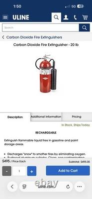 Buckeye Fire Extinguisher 20lb C02 fire extinguisher