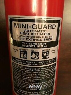 Buckeye fire extinguisher mini guard 5 lb vertical mount mg-5 chemical dry abc