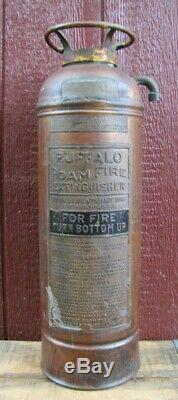 CRR NJ CENTRAL RAILROAD OF NEW JERSEY Old BUFFALO FOAM FIRE EXTINGUISHER Sign Ad