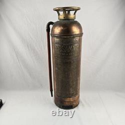 City Of New York Essanay VTG Copper Brass Fire Extinguisher Empty Made In USA