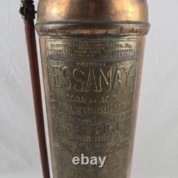 City Of New York Essanay VTG Copper Brass Fire Extinguisher Empty Made In USA