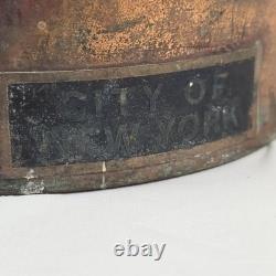 City Of New York Essanay VTG Copper Brass Fire Extinguisher Empty Made In USA