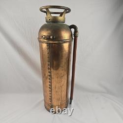 City Of New York Essanay VTG Copper Brass Fire Extinguisher Empty Made In USA