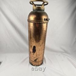 City Of New York Essanay VTG Copper Brass Fire Extinguisher Empty Made In USA