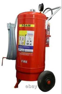 Co2 22.5 Trolley Mounted Fire Extinguisher Stainless Steel 20m Discharge Range