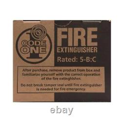 Code One 5-BC emergency Rated Disposable Fire Extinguisher home chemical safe