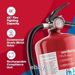 Commercial Fire Extinguisher UL Rated 4-A60-BC Rechargeable Red 10lbs