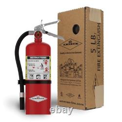 Commercial Grade 5 lb. ABC Fire Extinguisher with Wall Bracket Safety