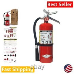 Compact 5lb ABC Dry Chemical Fire Extinguisher Safety Product, 1 Pk Aluminum