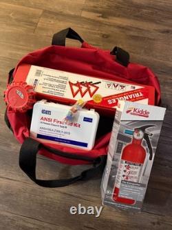 DOT OSHA Compliant Kit with 2lb 5BC Fire Extinguisher + 1 LED Flare FREE