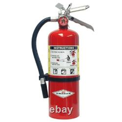 Dependable 5 lb Fire Extinguisher with Wall Bracket Class A, B, C Fire Safety